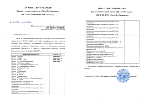 Сертификация продукции ИЖ-ТЕХНО img_0